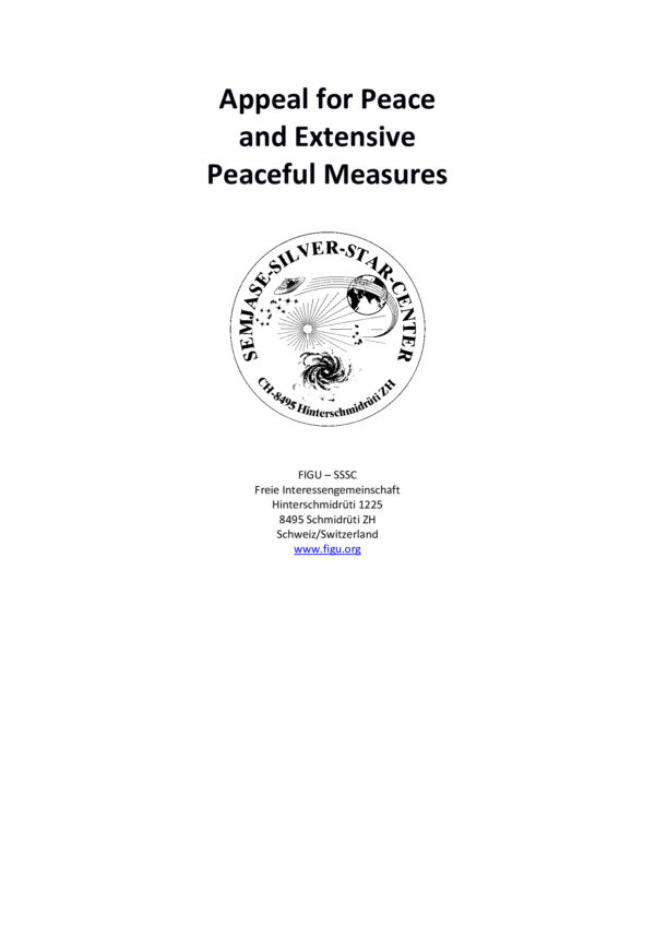 Appeal for Peace and Extensive Peaceful Measures