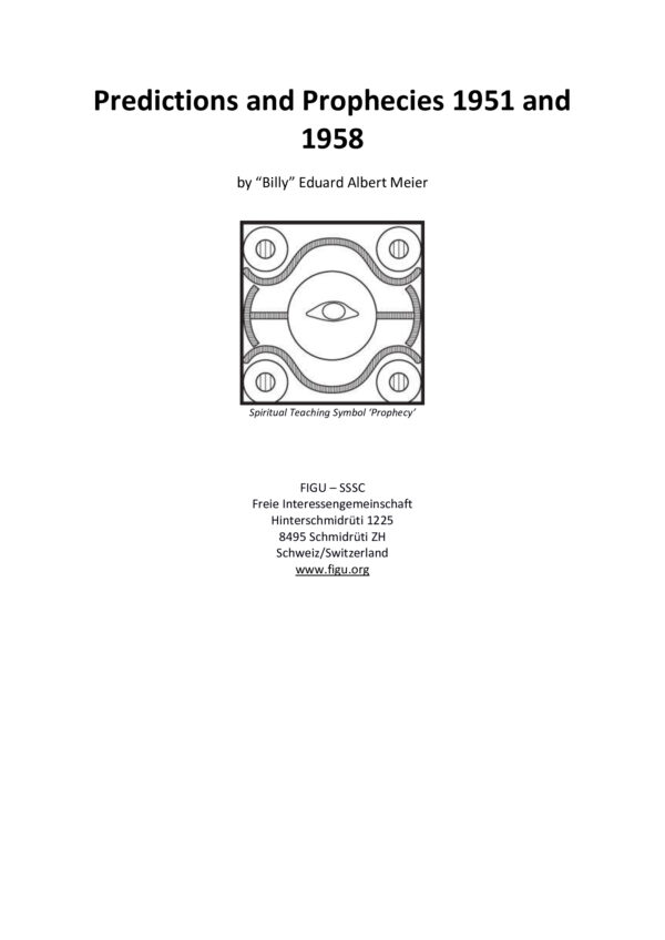 Predictions and Prophecies 1951 and 1958